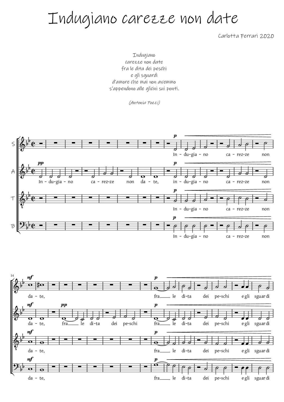 Indugiano carezze non date - Page 1