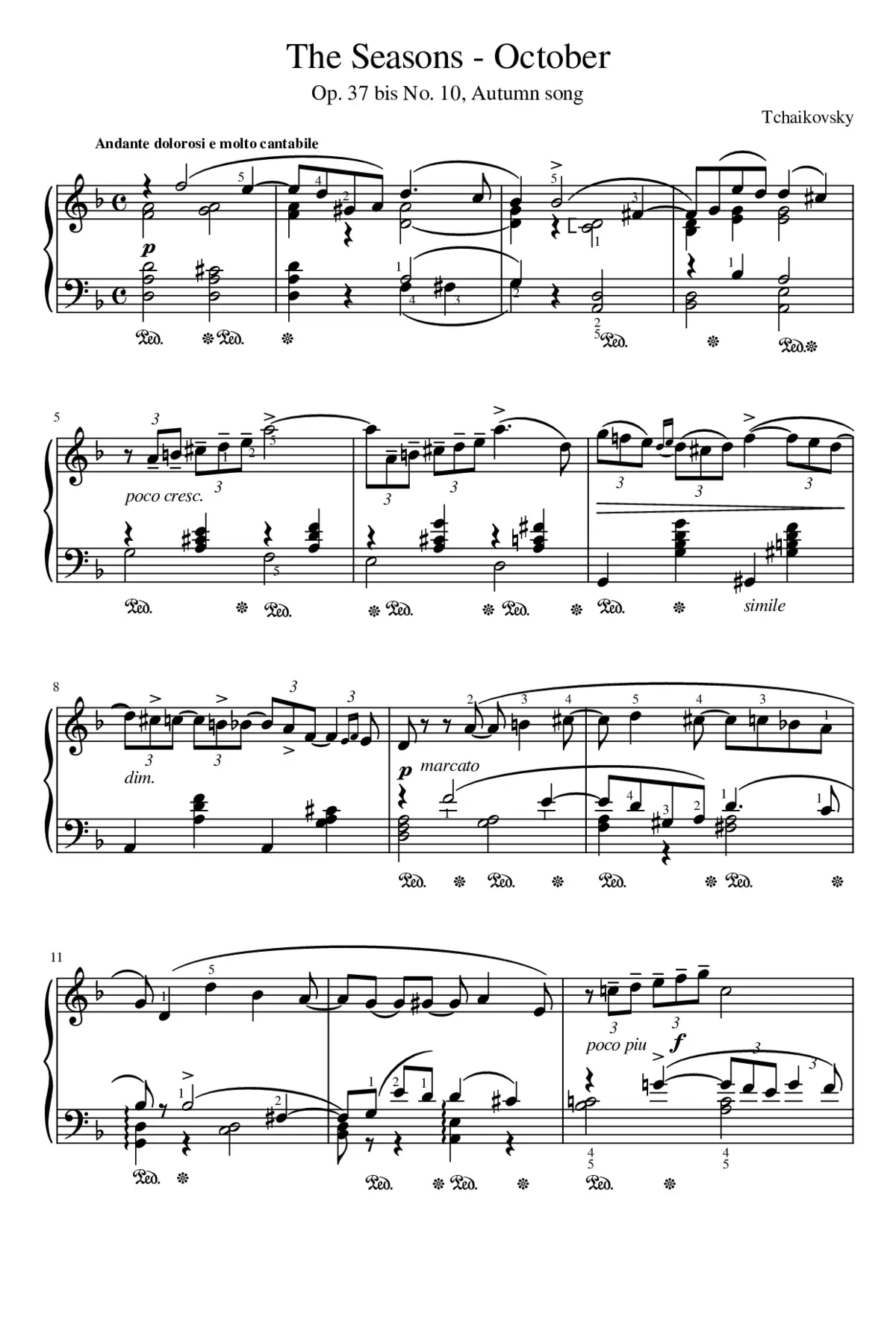 autumn song the seasons - october - Page 1