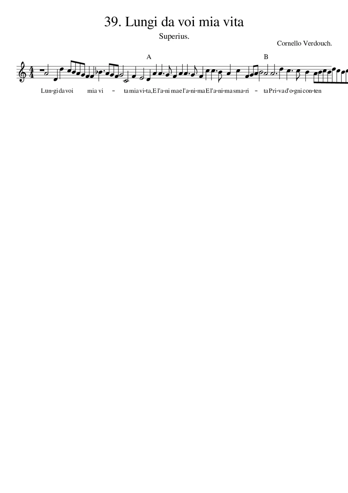 39. Lungi da voi mia vita - Page 1