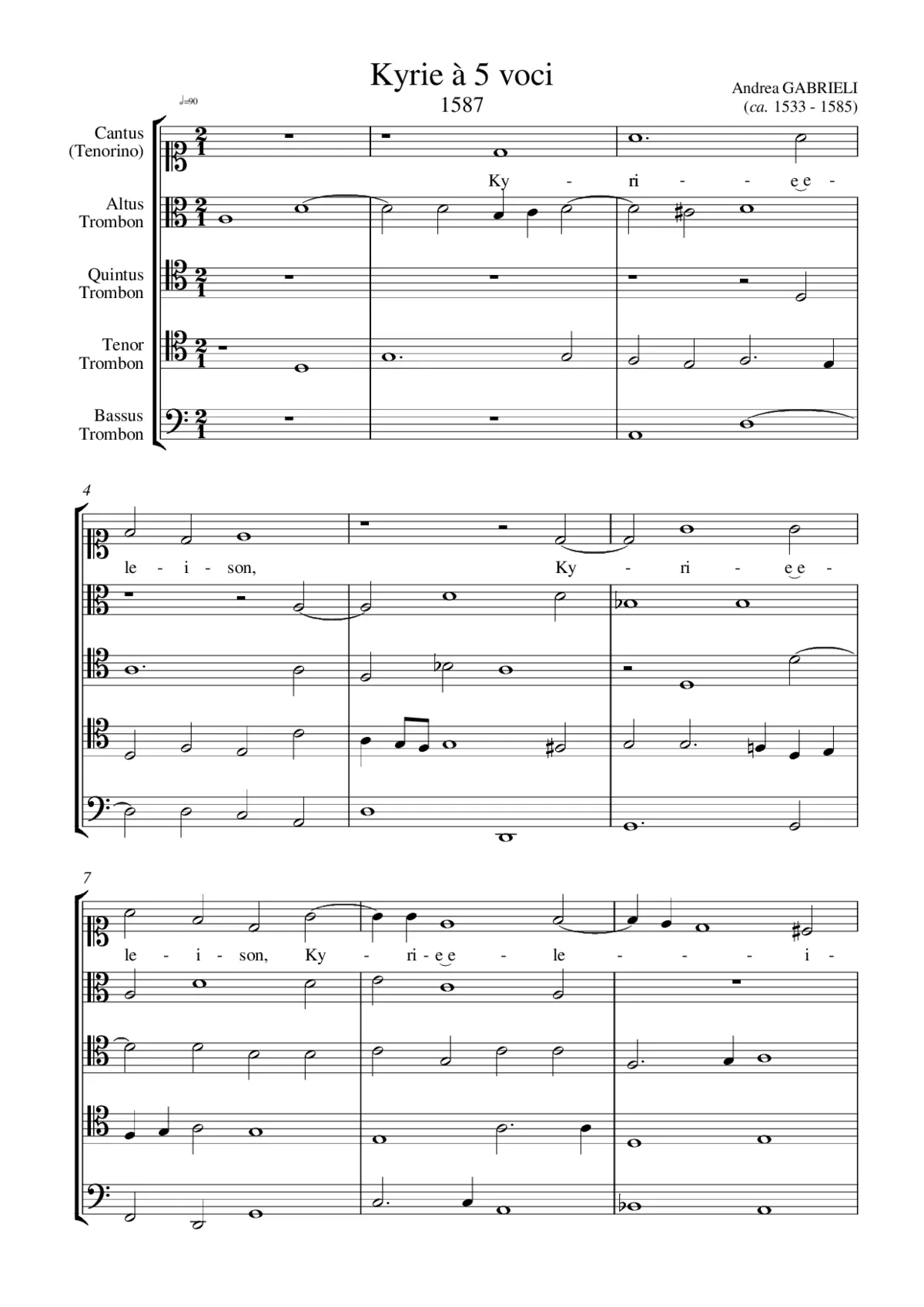 Kyrie à 5 - Page 1