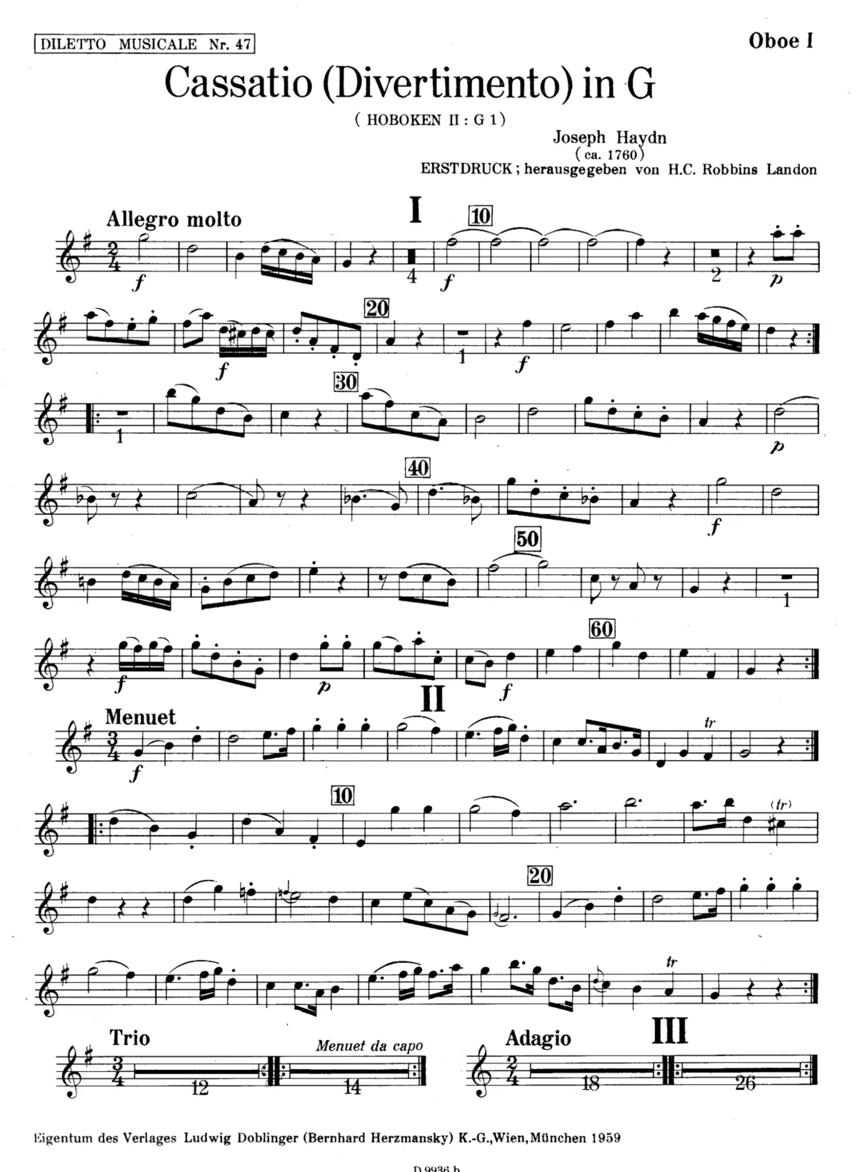 Divertimento in G major - Page 1