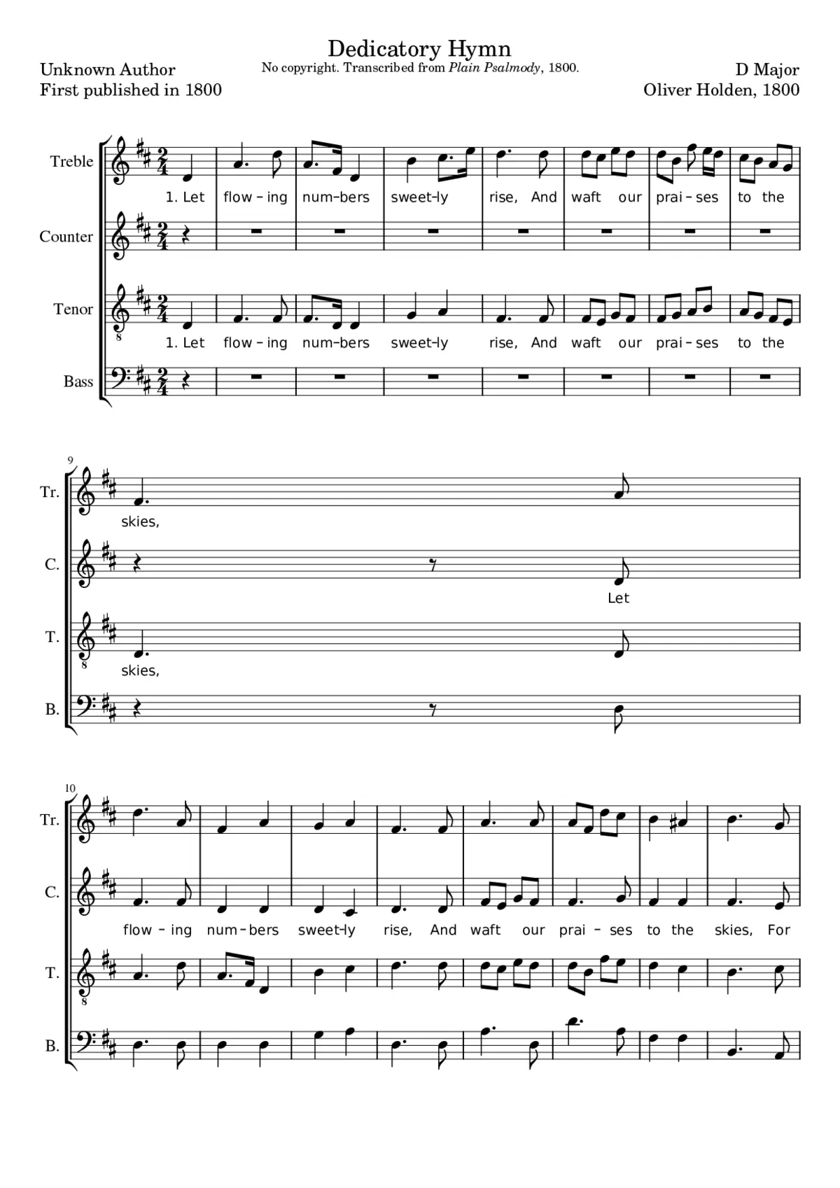 Dedicatory Hymn - Page 1