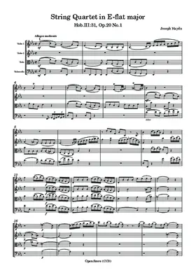 String Quartet in E-flat major, Hob.III:31, Op.20 No.1