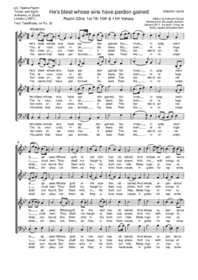 He's blest whose sins have pardon gained