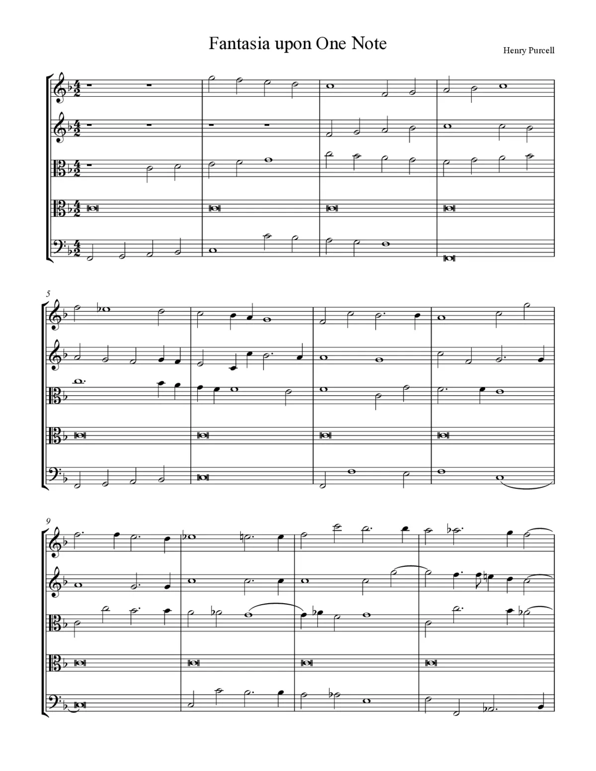 Fantasia upon One Note - Page 1