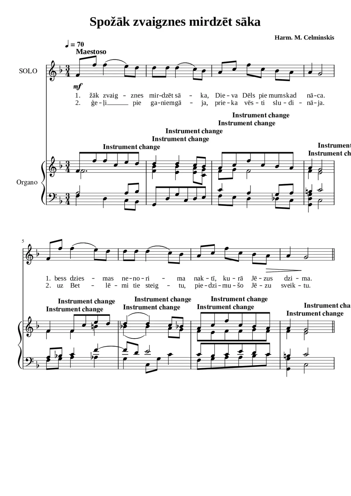 SpoÅ¾Äk zvaigznes mirdzÄt sÄka (Bóg siÄ rodzi) - Page 1