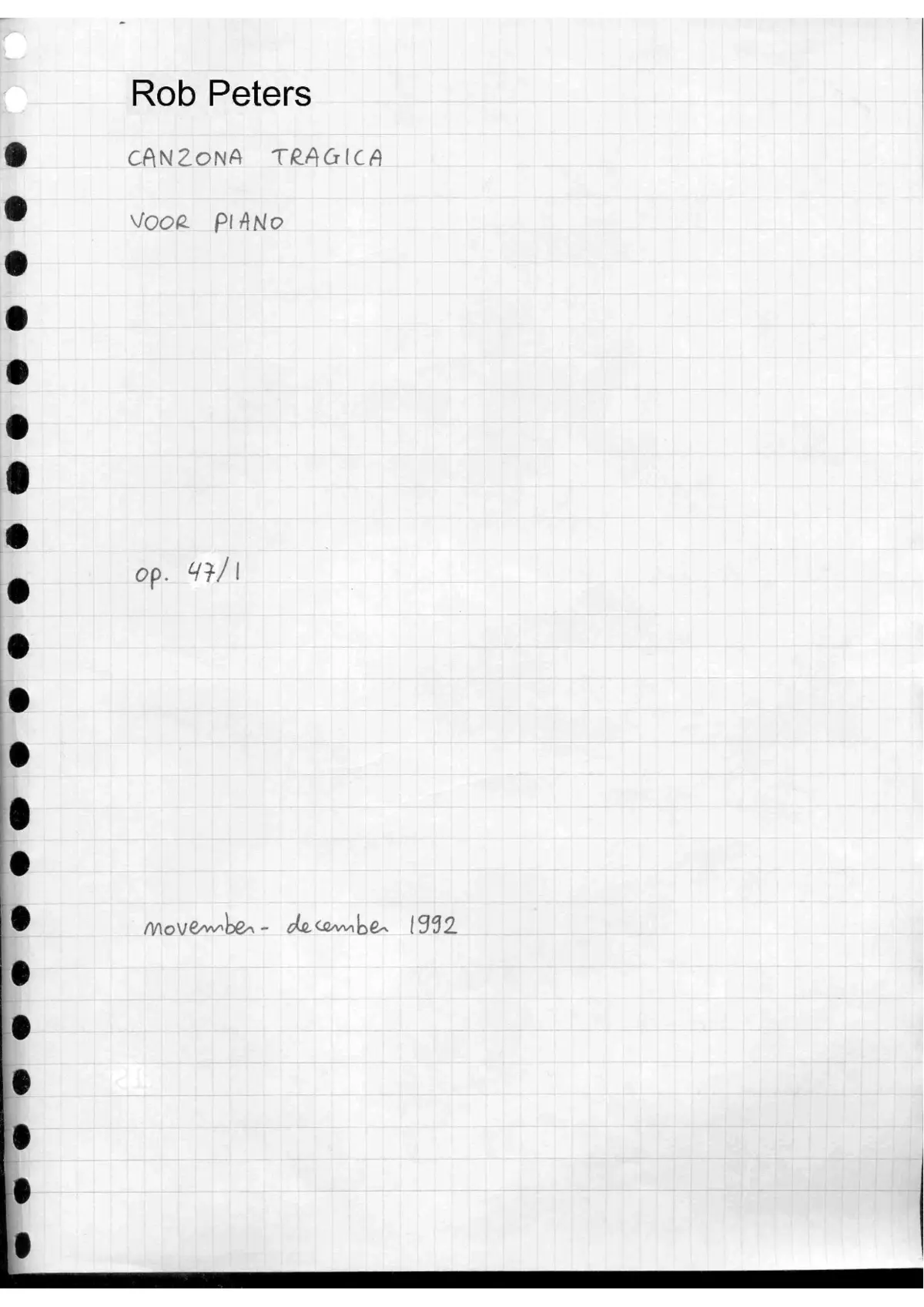 3 Keyboard Pieces, Op.47 - Page 1
