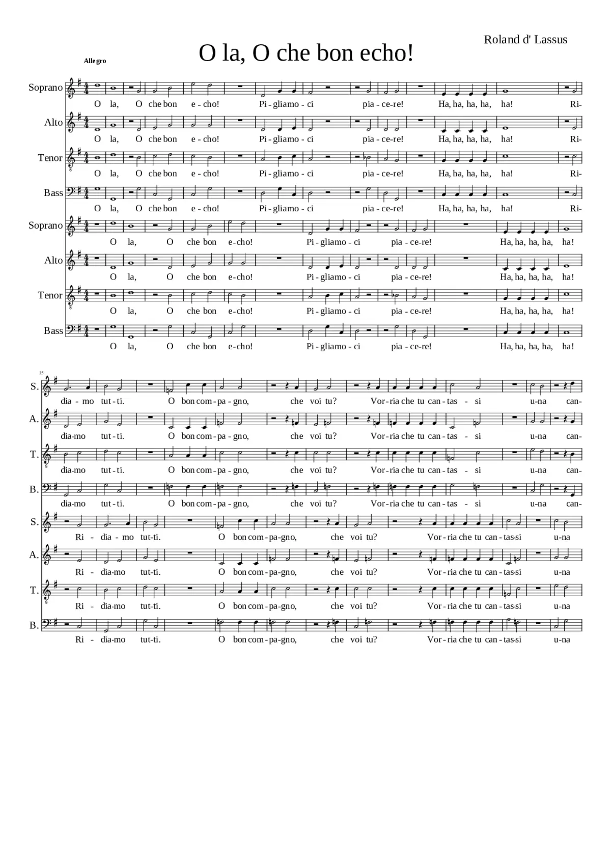 O la O che bon echo! - Page 1