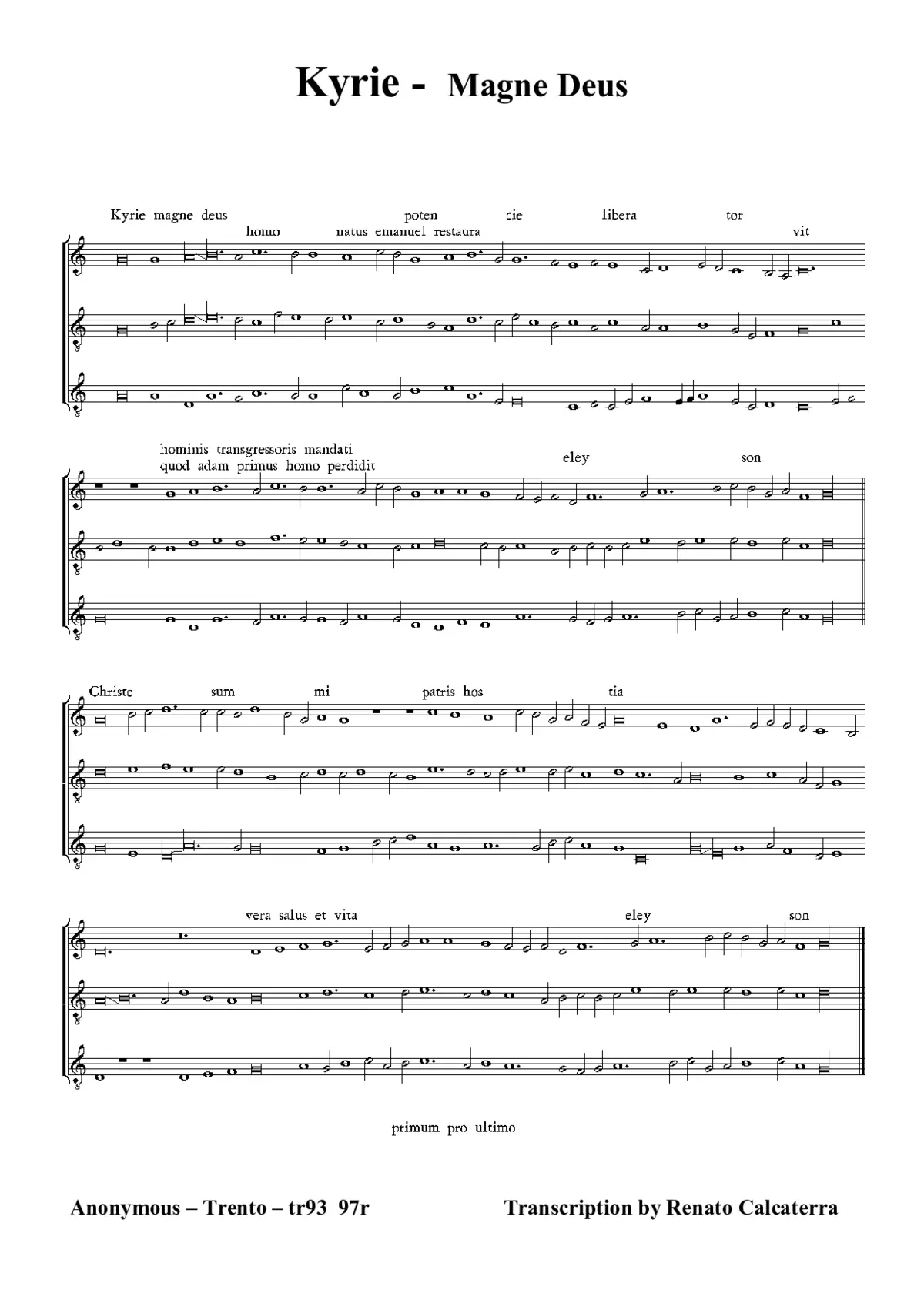 Kyrie Magne Deus (tr93) II - Page 1