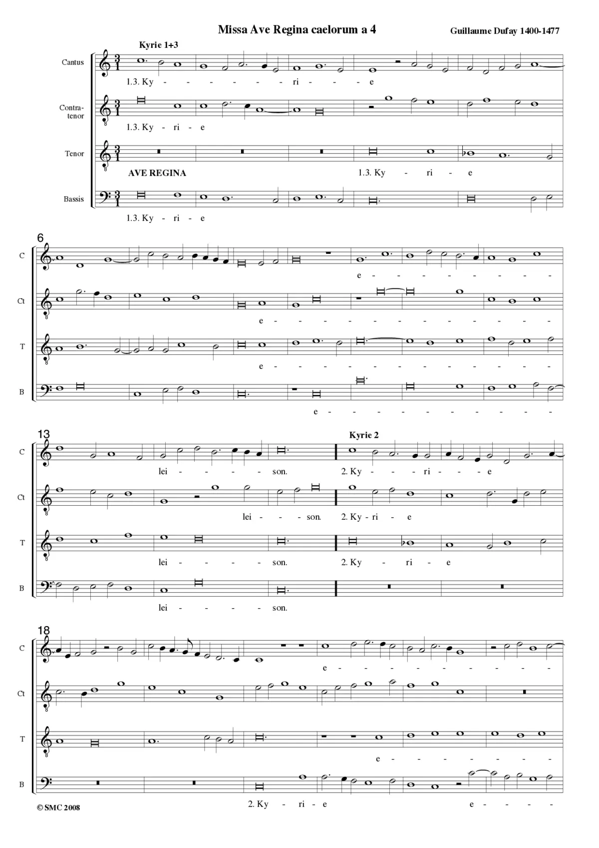 Missa Ave Regina Coelorum - Page 1