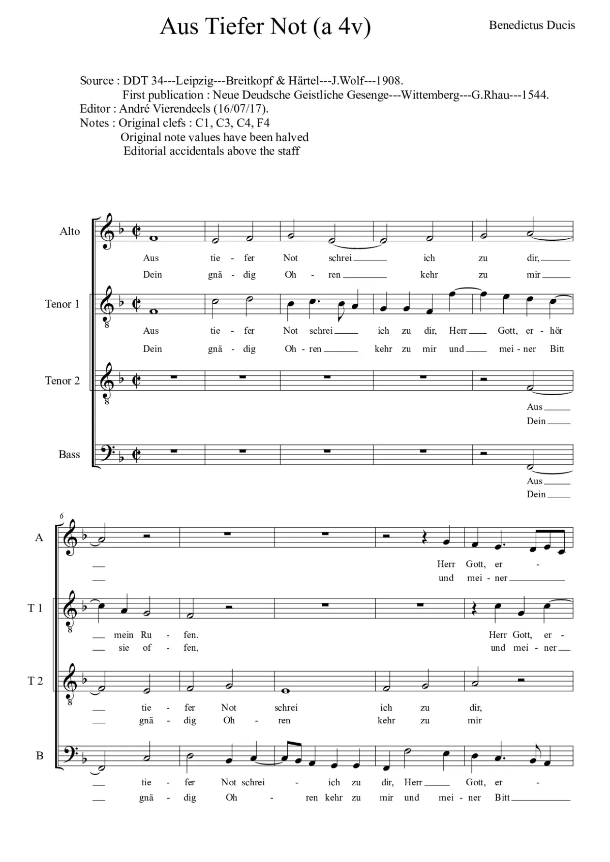 Aus tiefer Not a 4v - Page 1