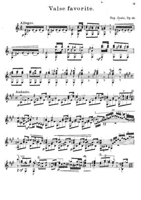 Valse Favorite, Morceau de bravoure