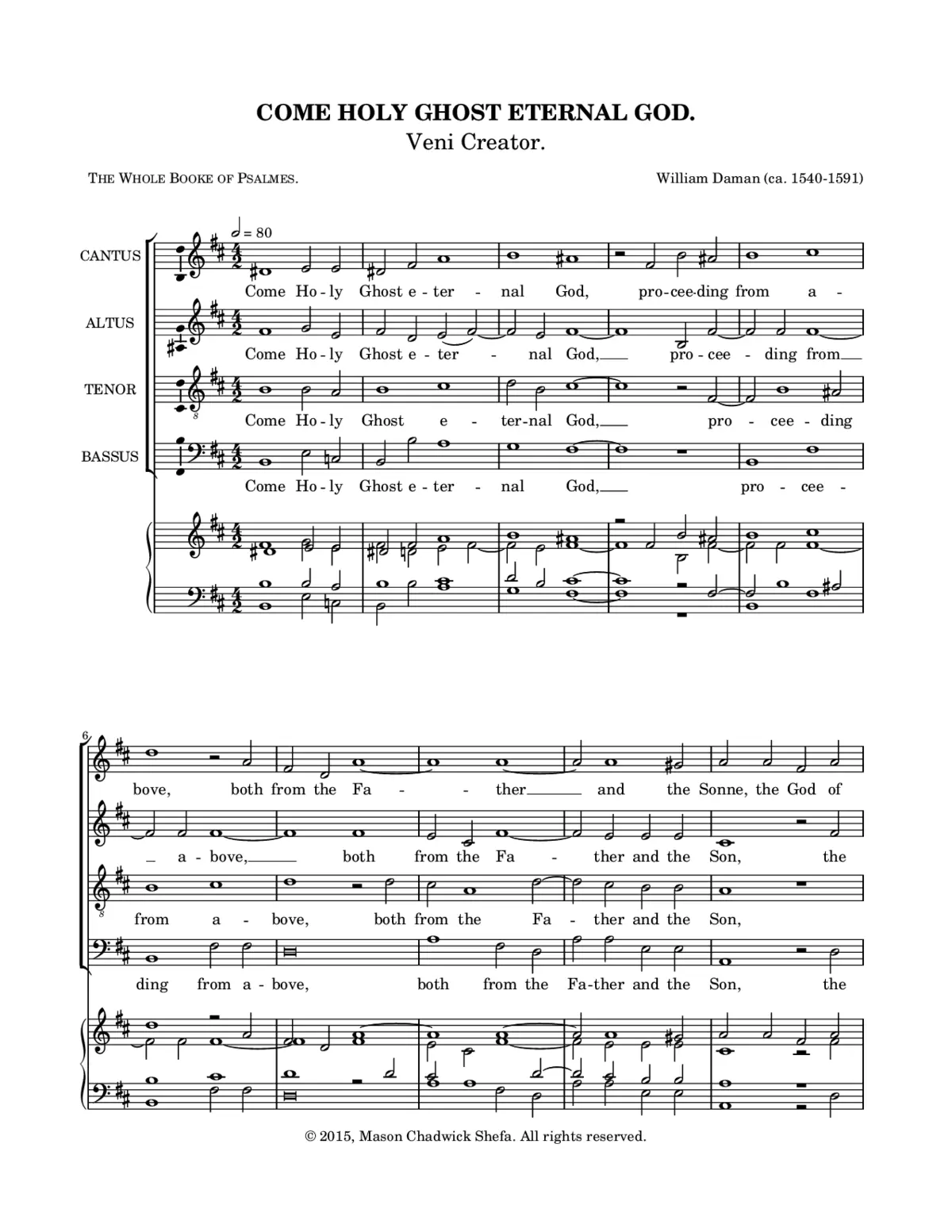 Come Holy Ghost eternal God - Page 1