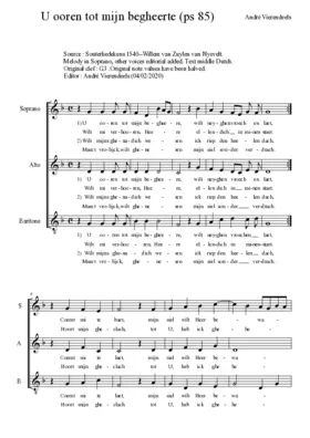 U ooren tot mijn begheerte