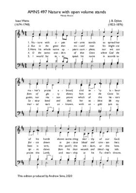 Nature with open volume stands