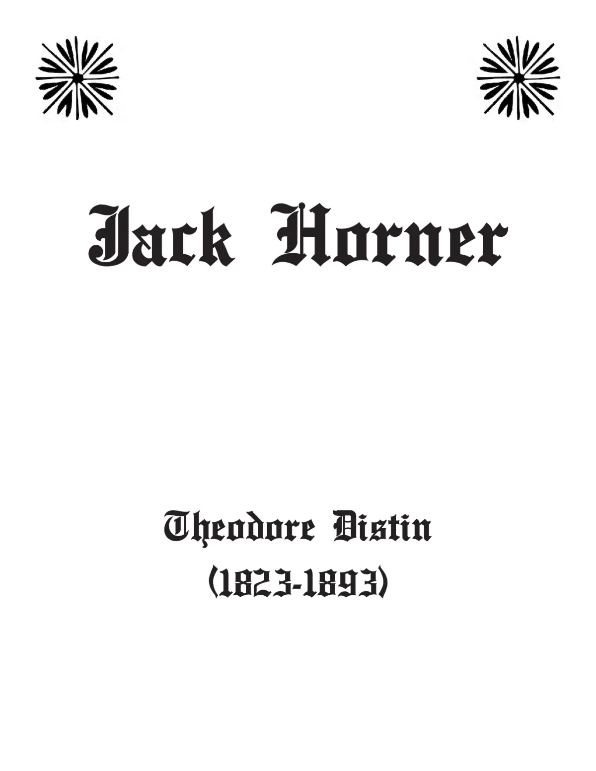 Jack Horner - Page 1