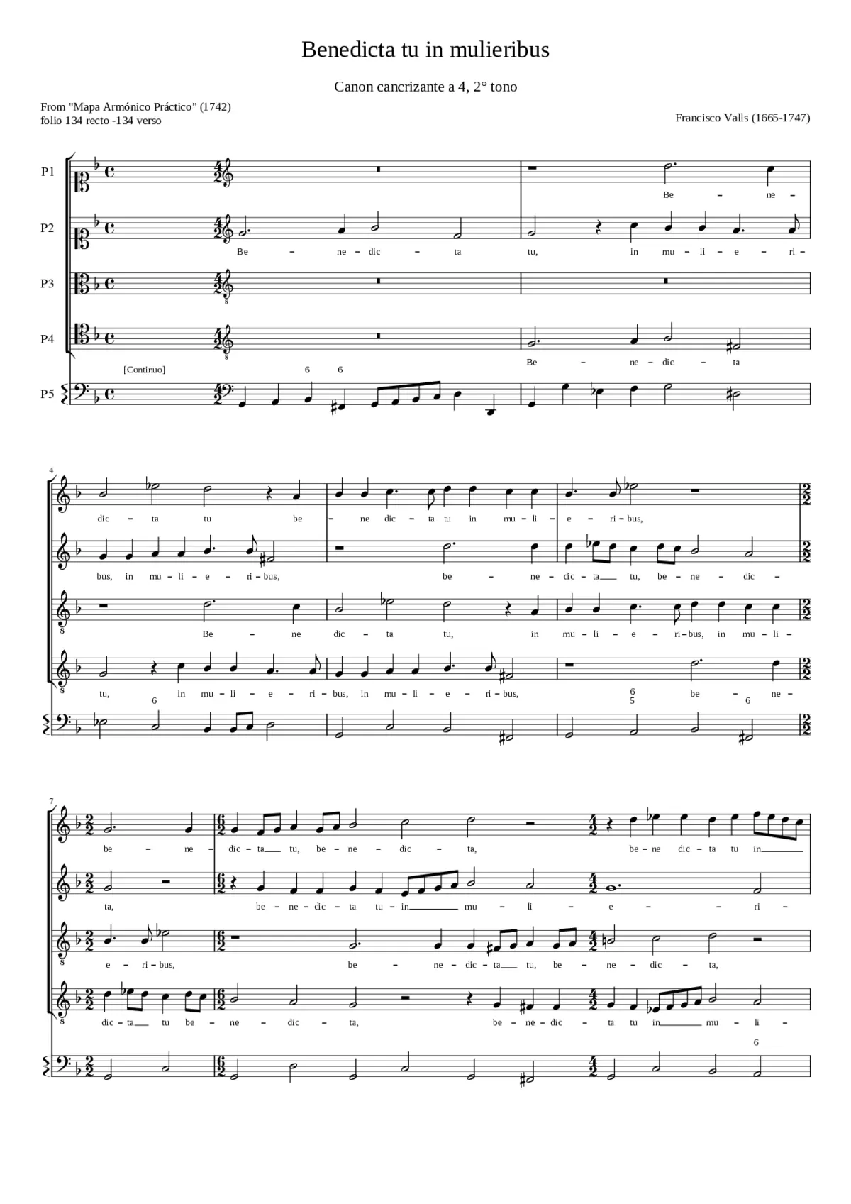 Benedicta tu in mulieribus I - Page 1
