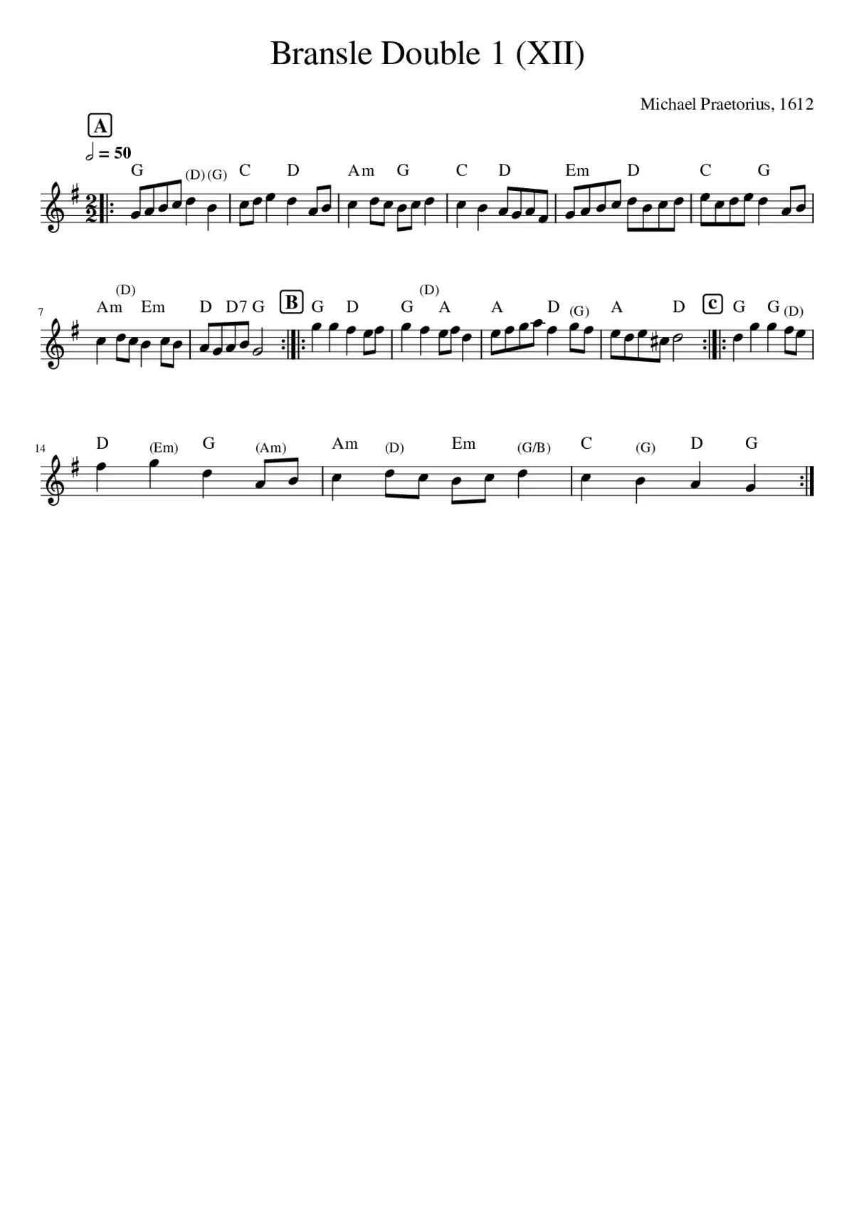 Bransle Double 1 (XII) - Page 1