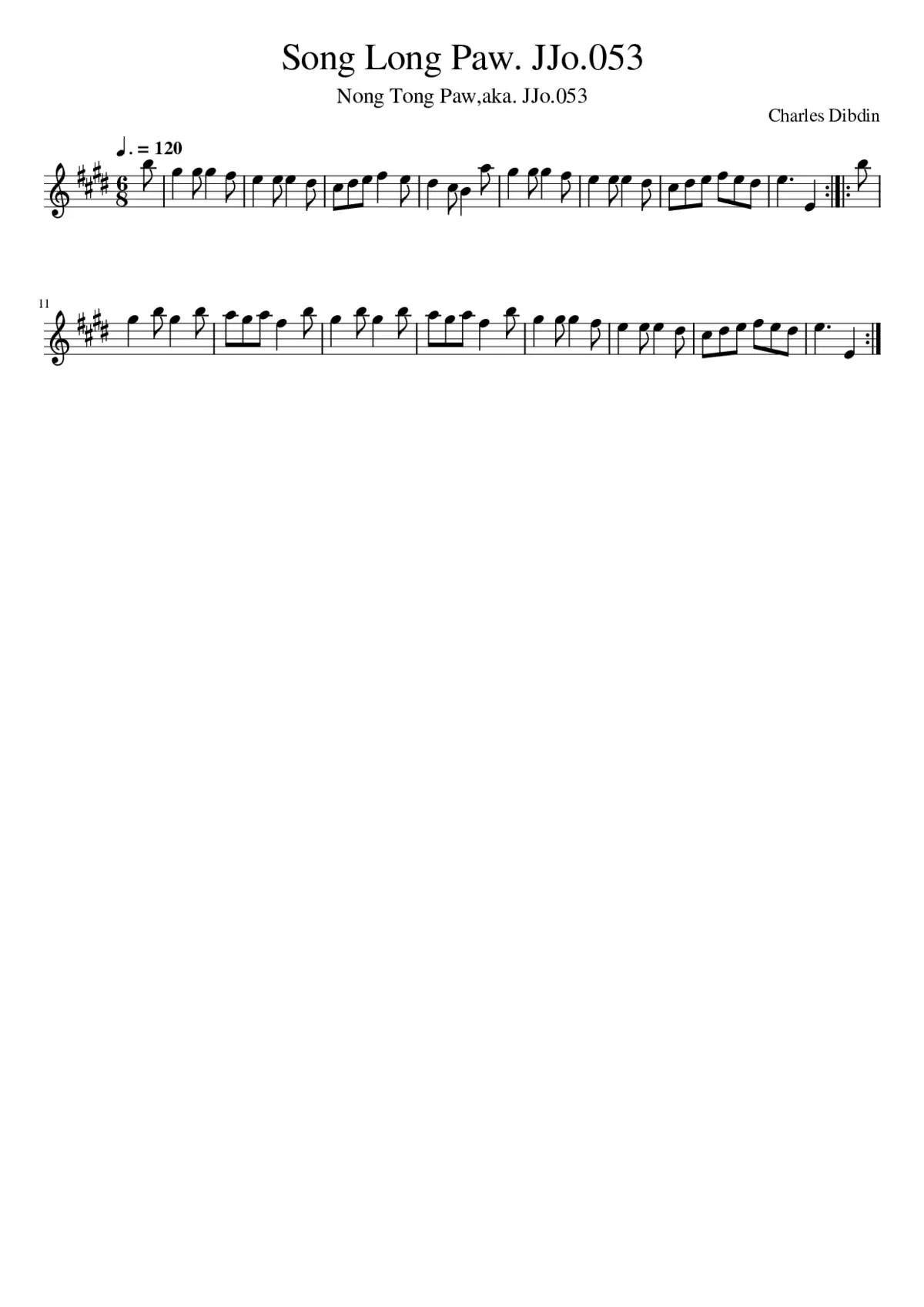 Song Long Paw. JJo.053 - Page 1