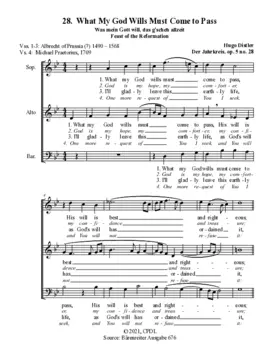 Was mein Gott will, das g'scheh allzeit