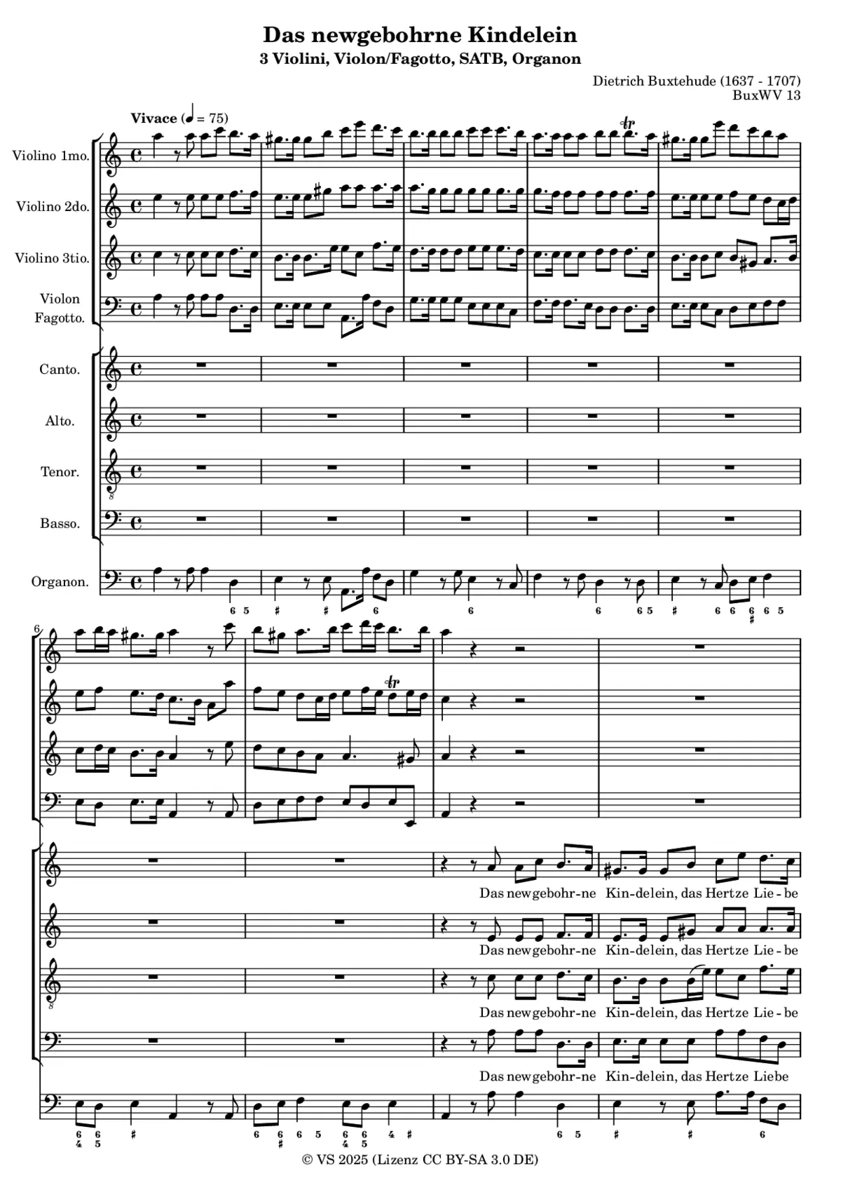 Das neugebohrne Kindelein, BuxWV 13 - Page 1