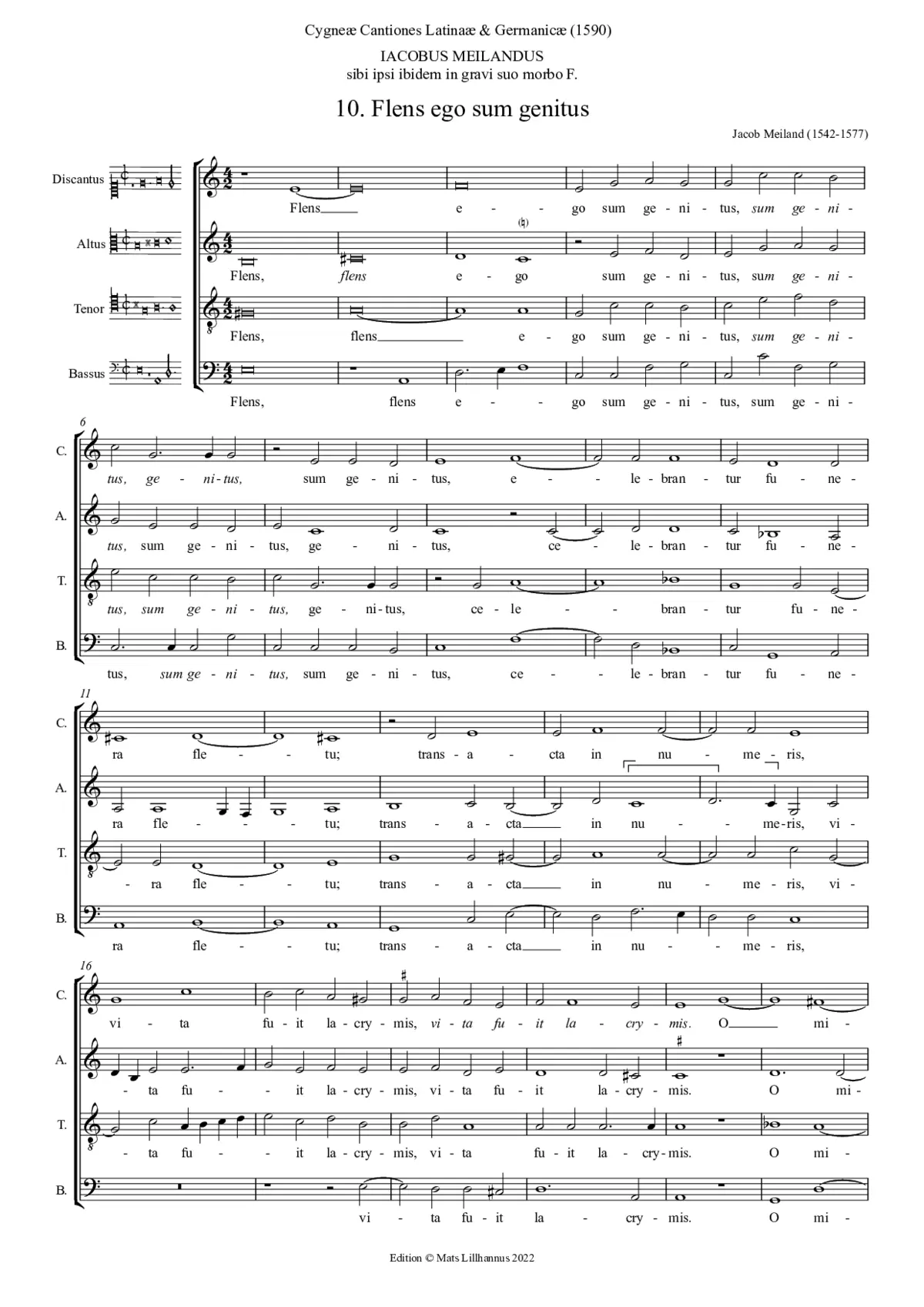 Flens ego sum genitus - Page 1