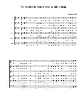 Pel continuo timor che la mia spene