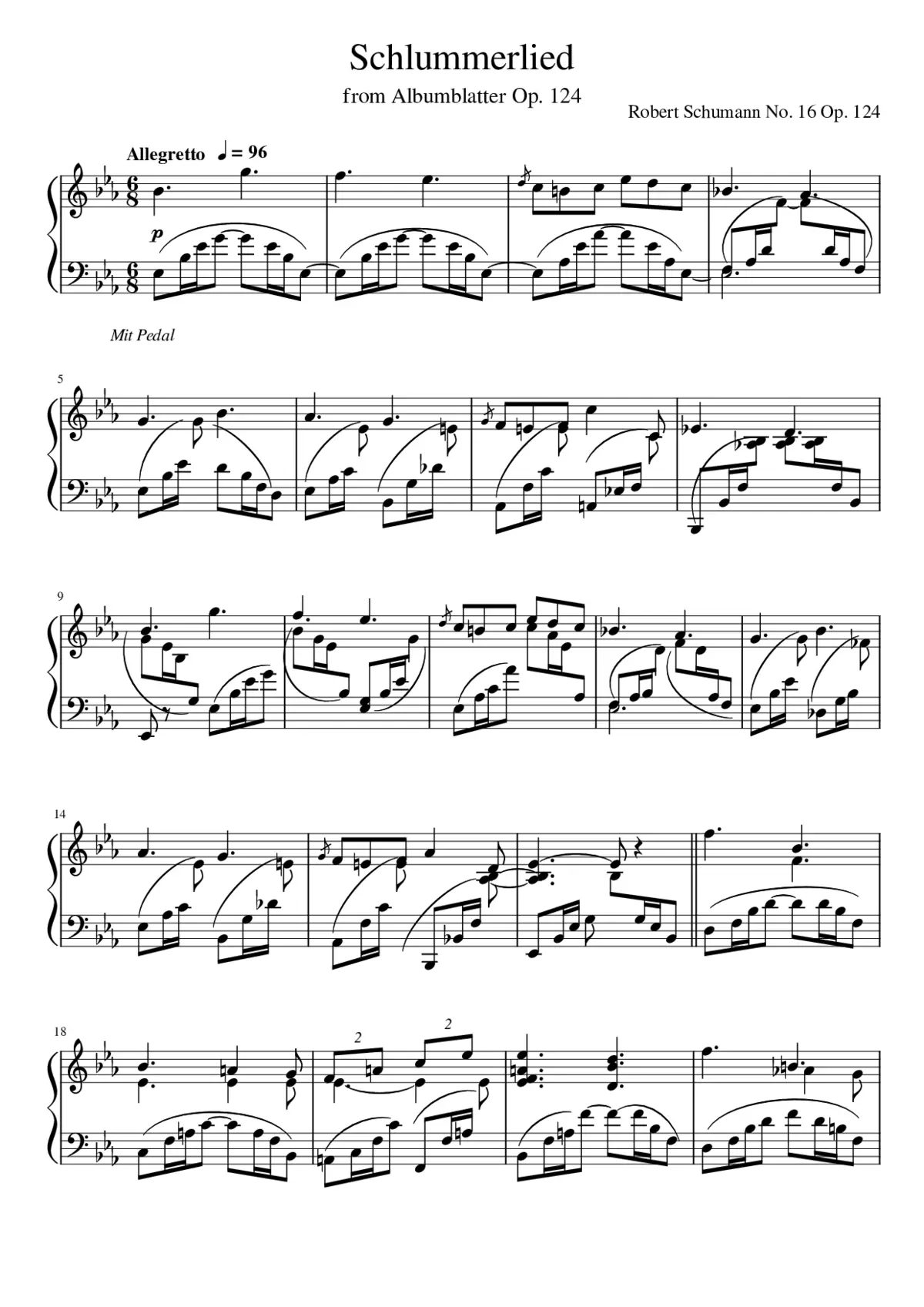Albumblätter Op.124 - Page 1
