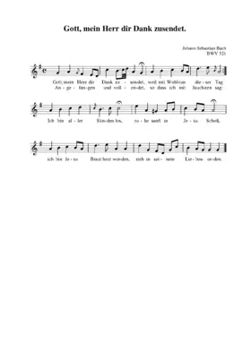 Gott mein Herz dir Dank zusendet