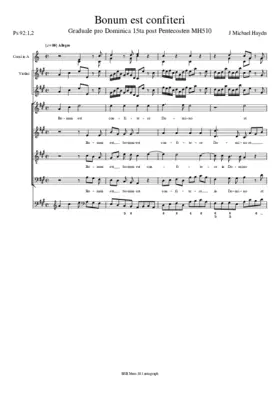 Bonum est confiteri, MH 510