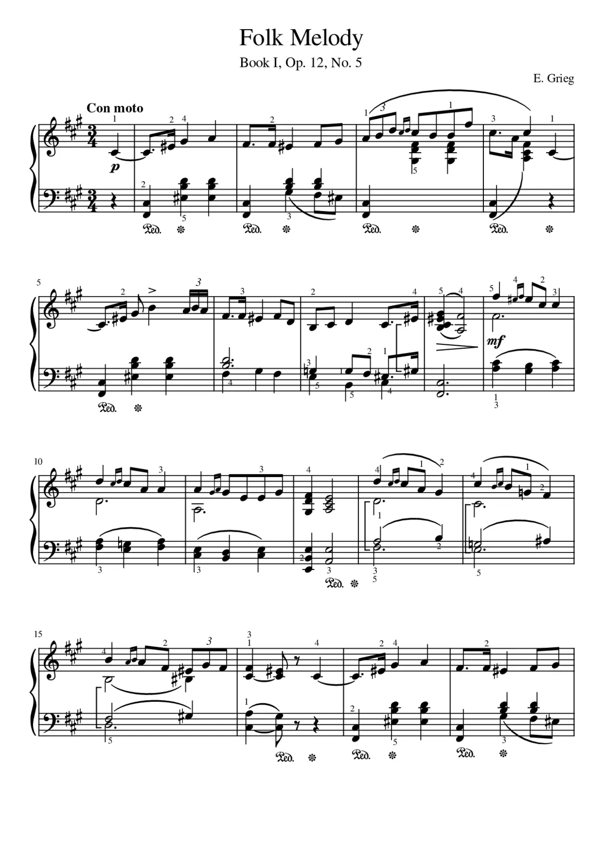 Lyric Pieces Op.12 - Page 1