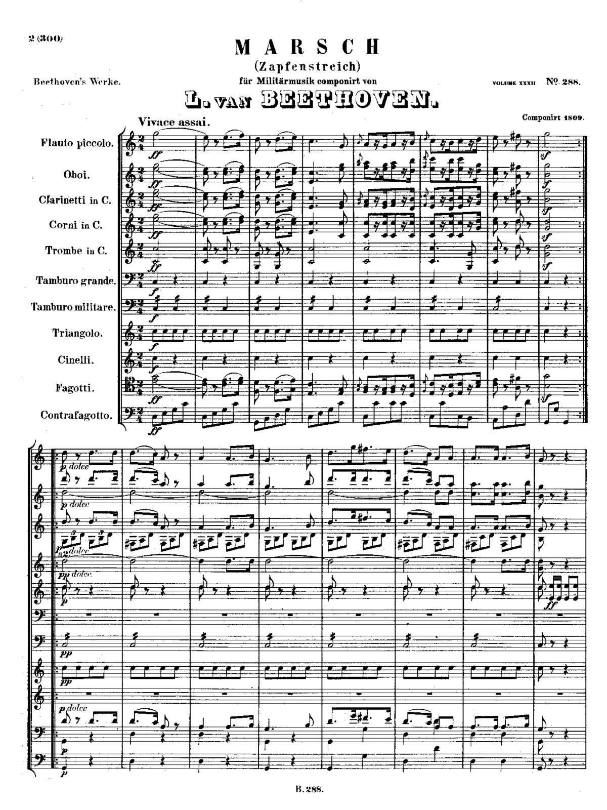 March for Military Band in C major - Page 1