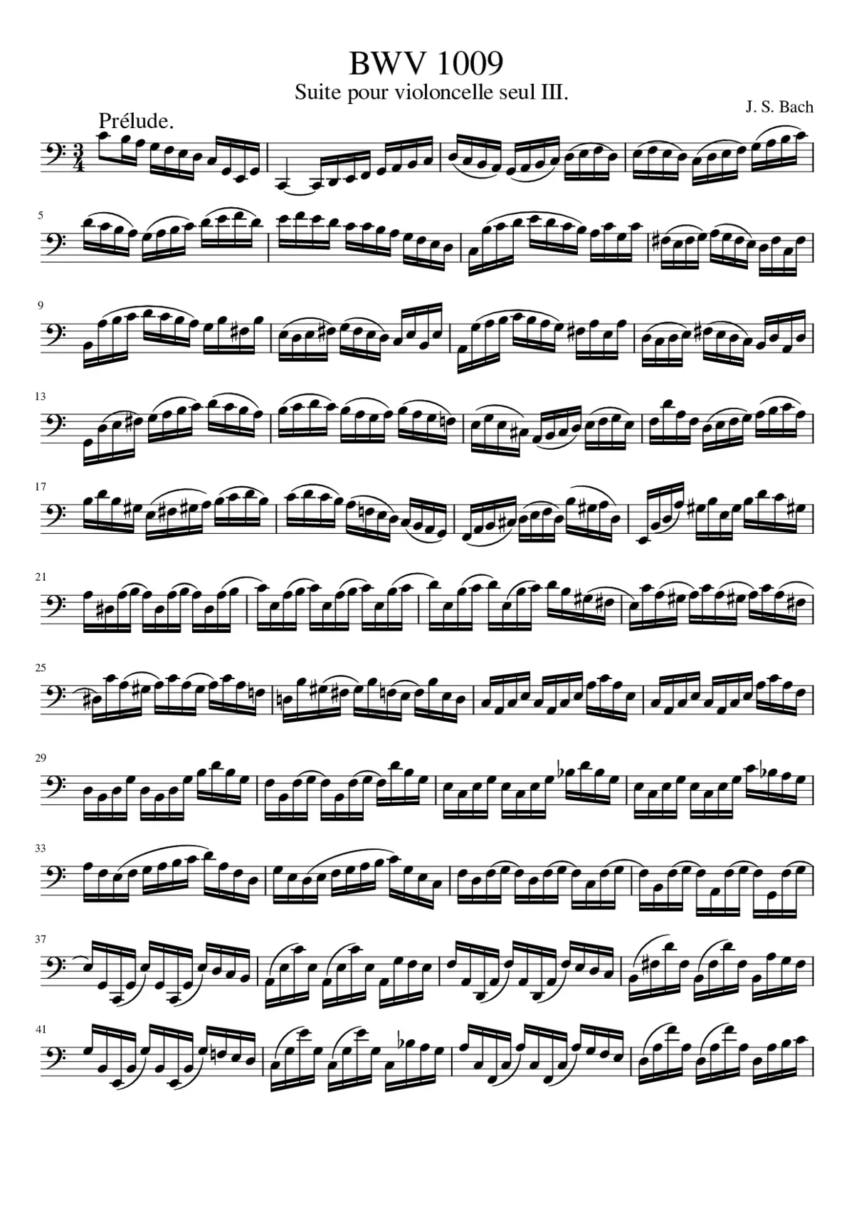 6 Cello Suites BWV 1007-1012 - Page 1
