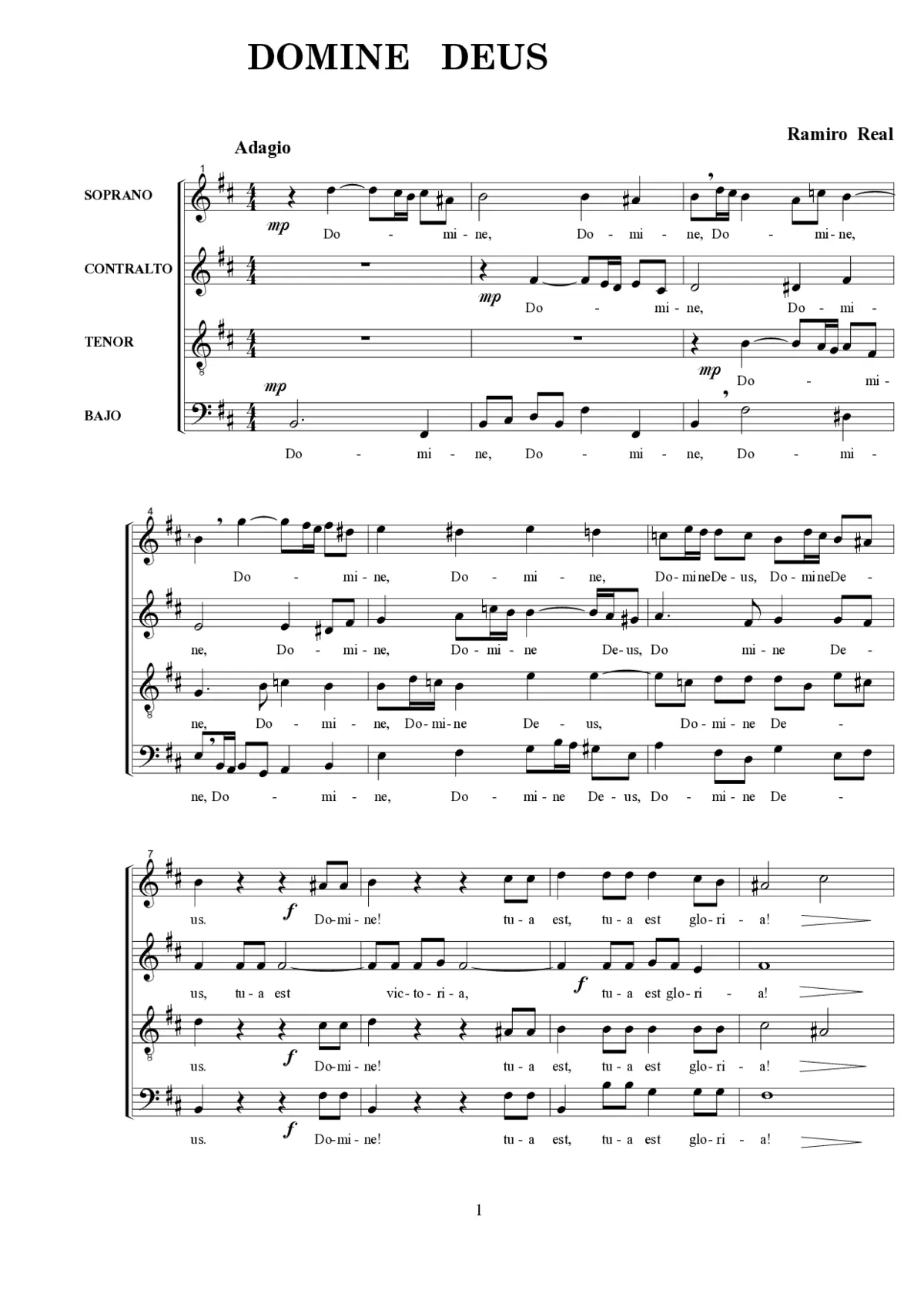 Domine Deus, tua est gloria - Page 1