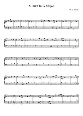 Minuet in G major K.1/1e