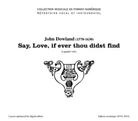 Say Love if ever thou didst find