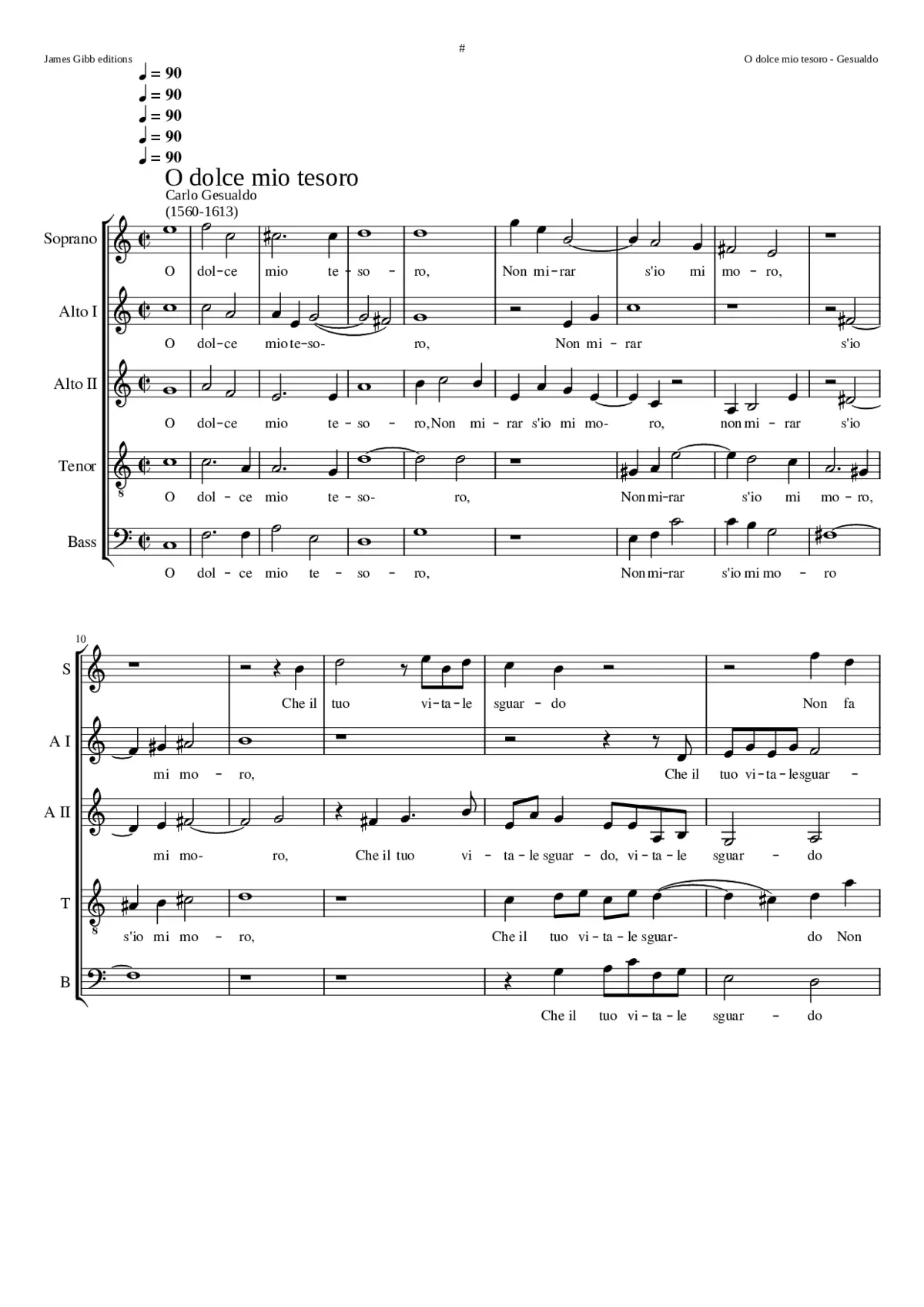 O dolce mio tesoro - Page 1