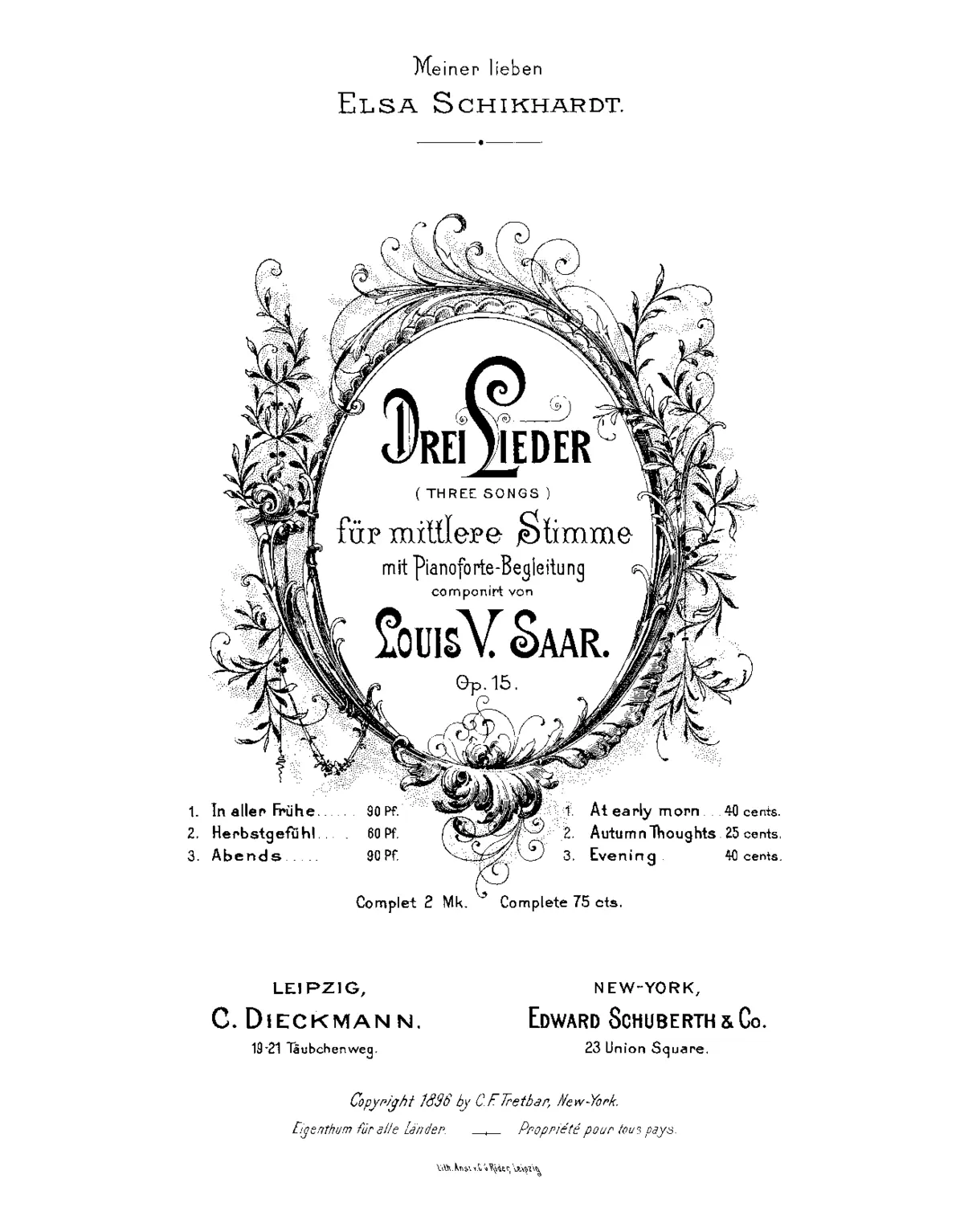 3 Lieder - Page 1