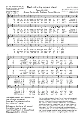 The Lord to thy request attend