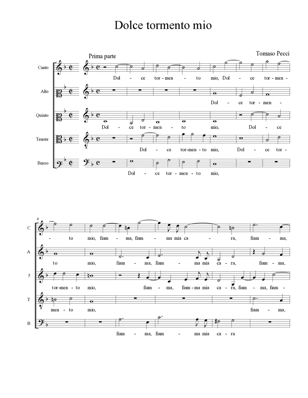 Dolce tormento mio - Page 1