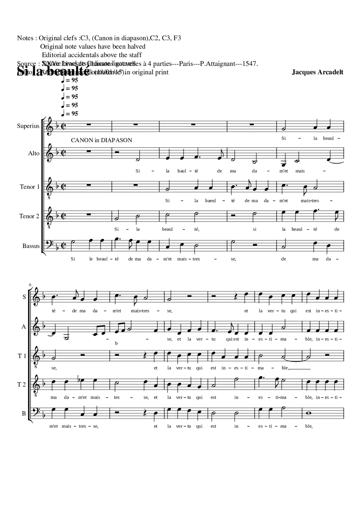 Si la beaulté - Page 1