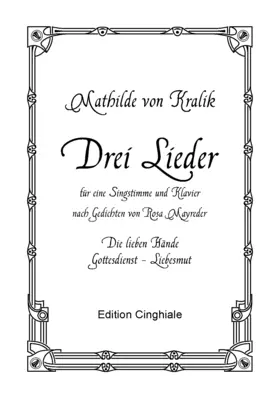 3 Lieder nach Rosa Mayreder