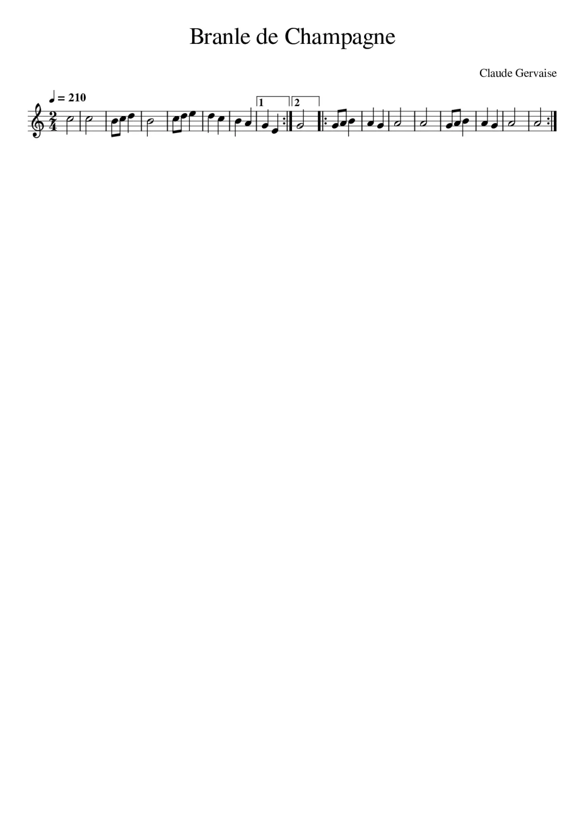 Branle de Champagne - Page 1