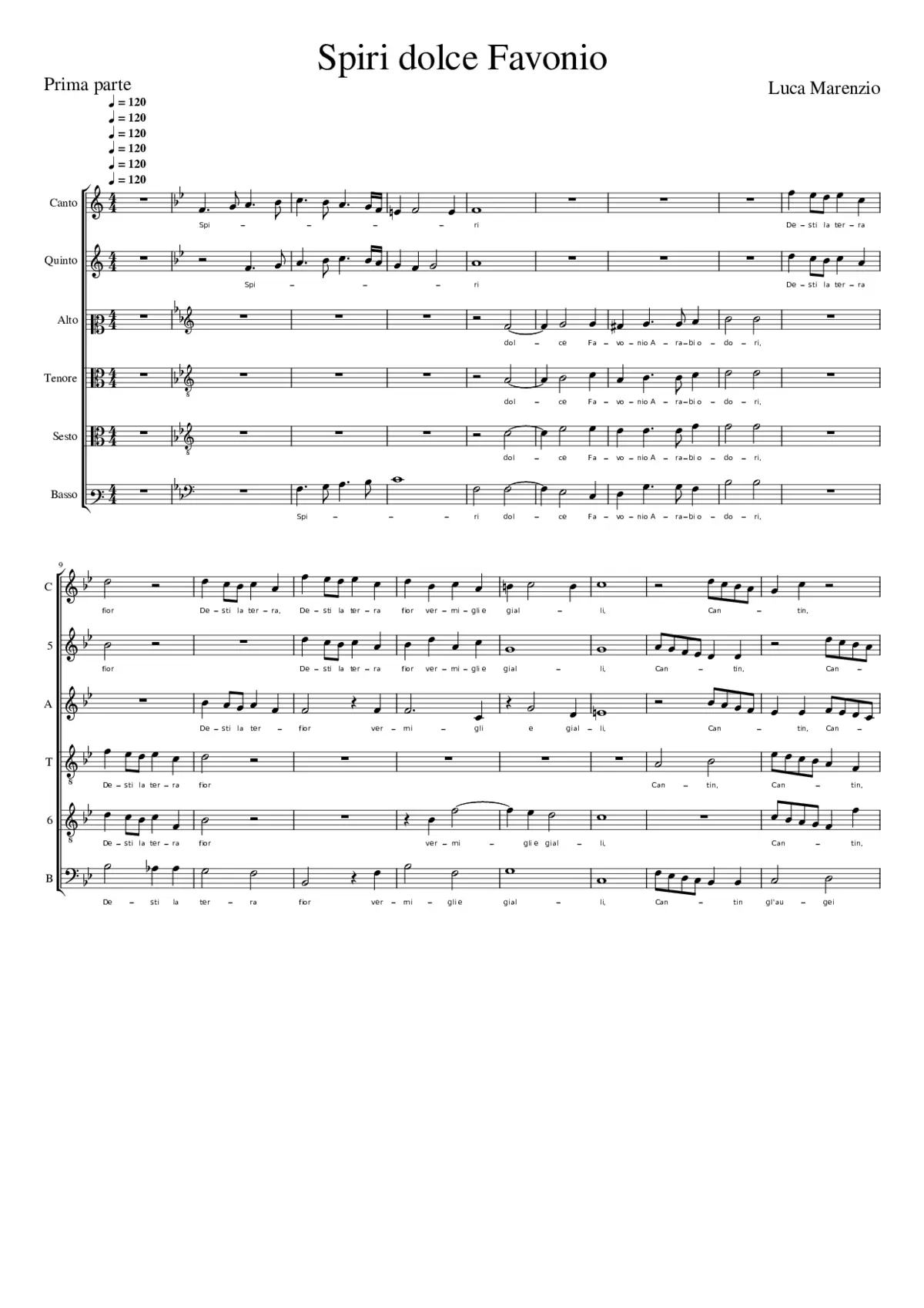 Spiri dolce Favonio - Page 1