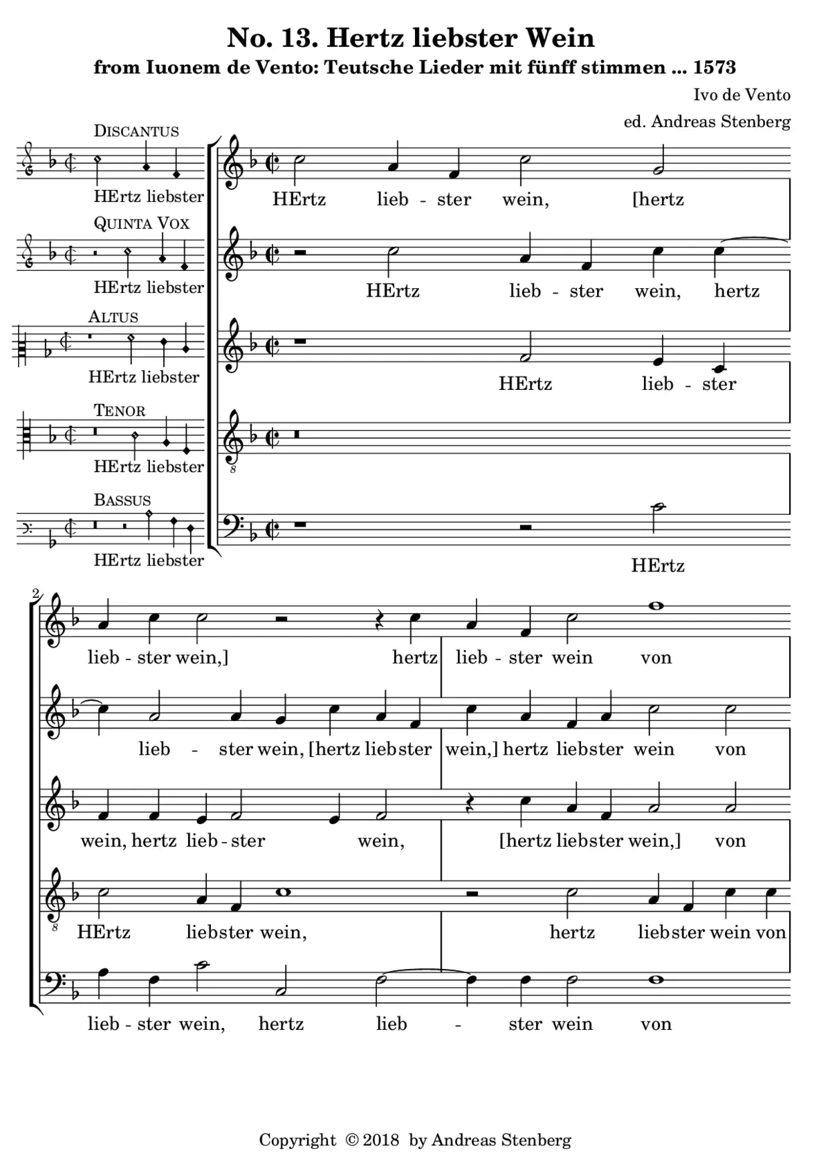 Hertz liebster Wein - Page 1