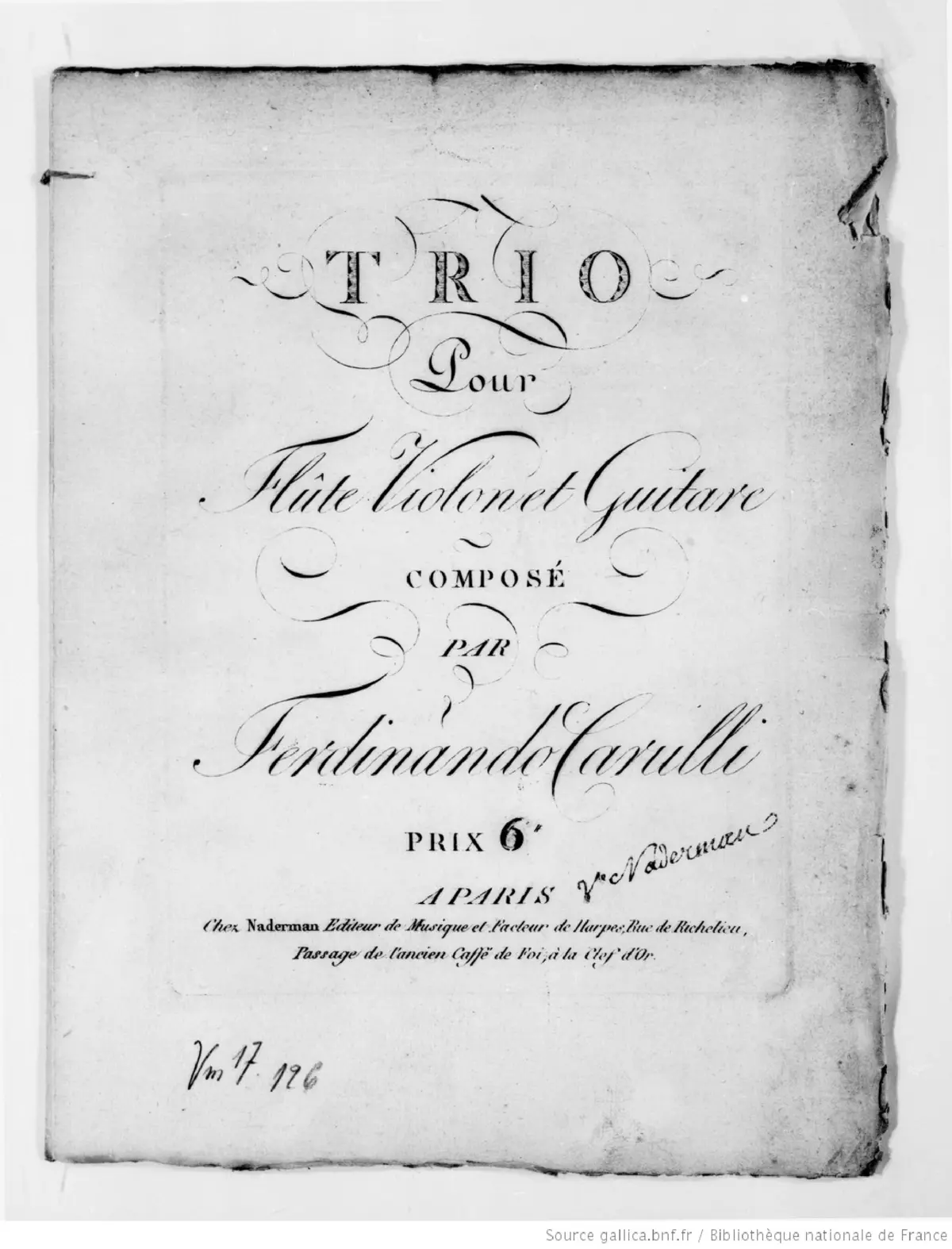 Trio pour Flûte, Violon et Guitare - Page 1