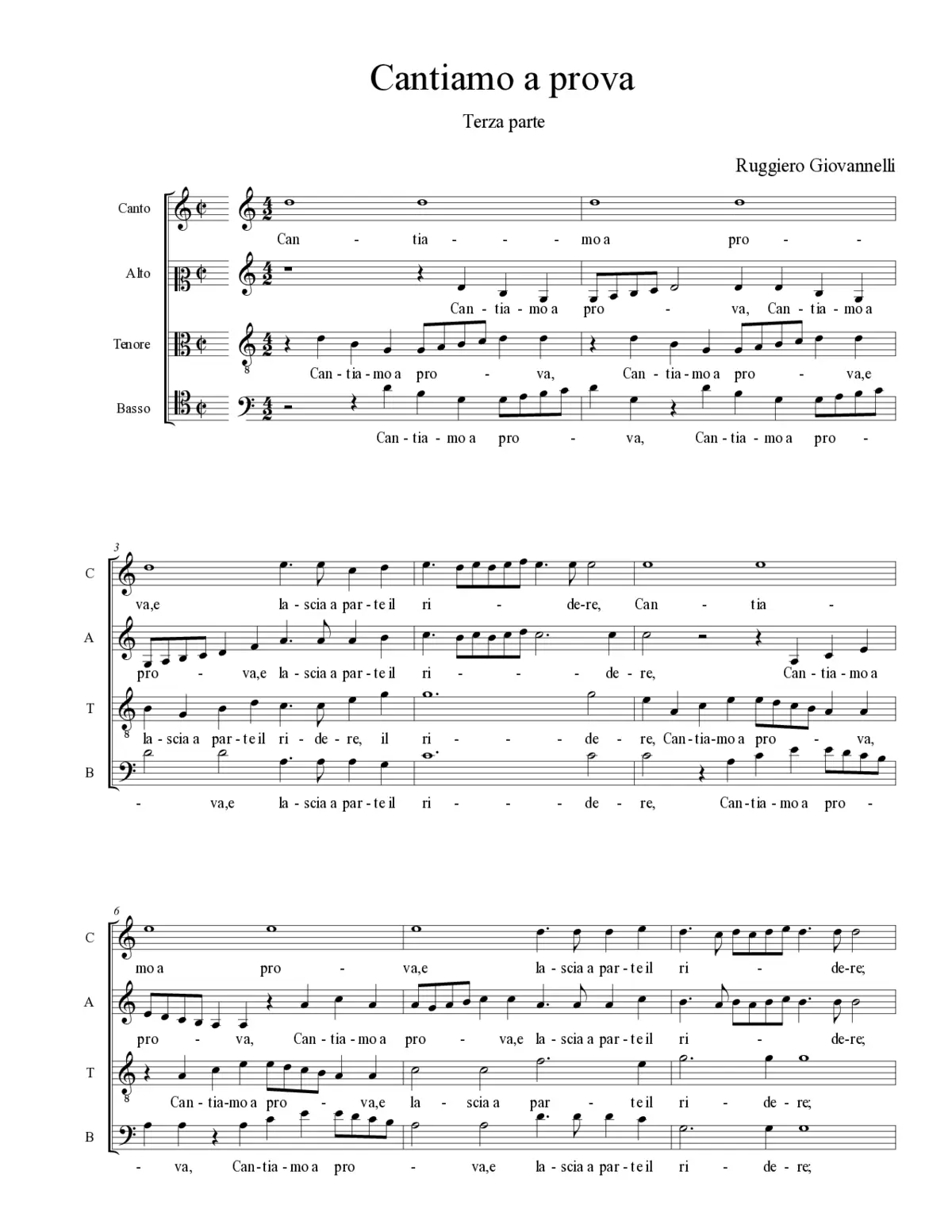 Cantiamo a prova - Page 1