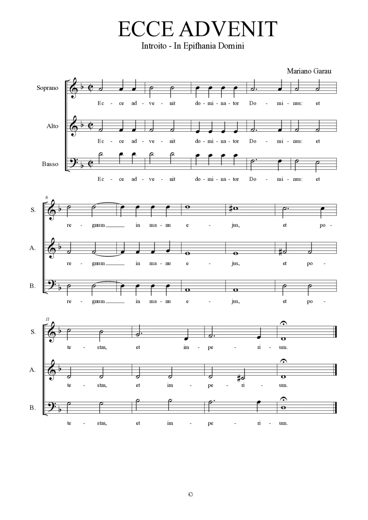 Ecce advenit - Page 1