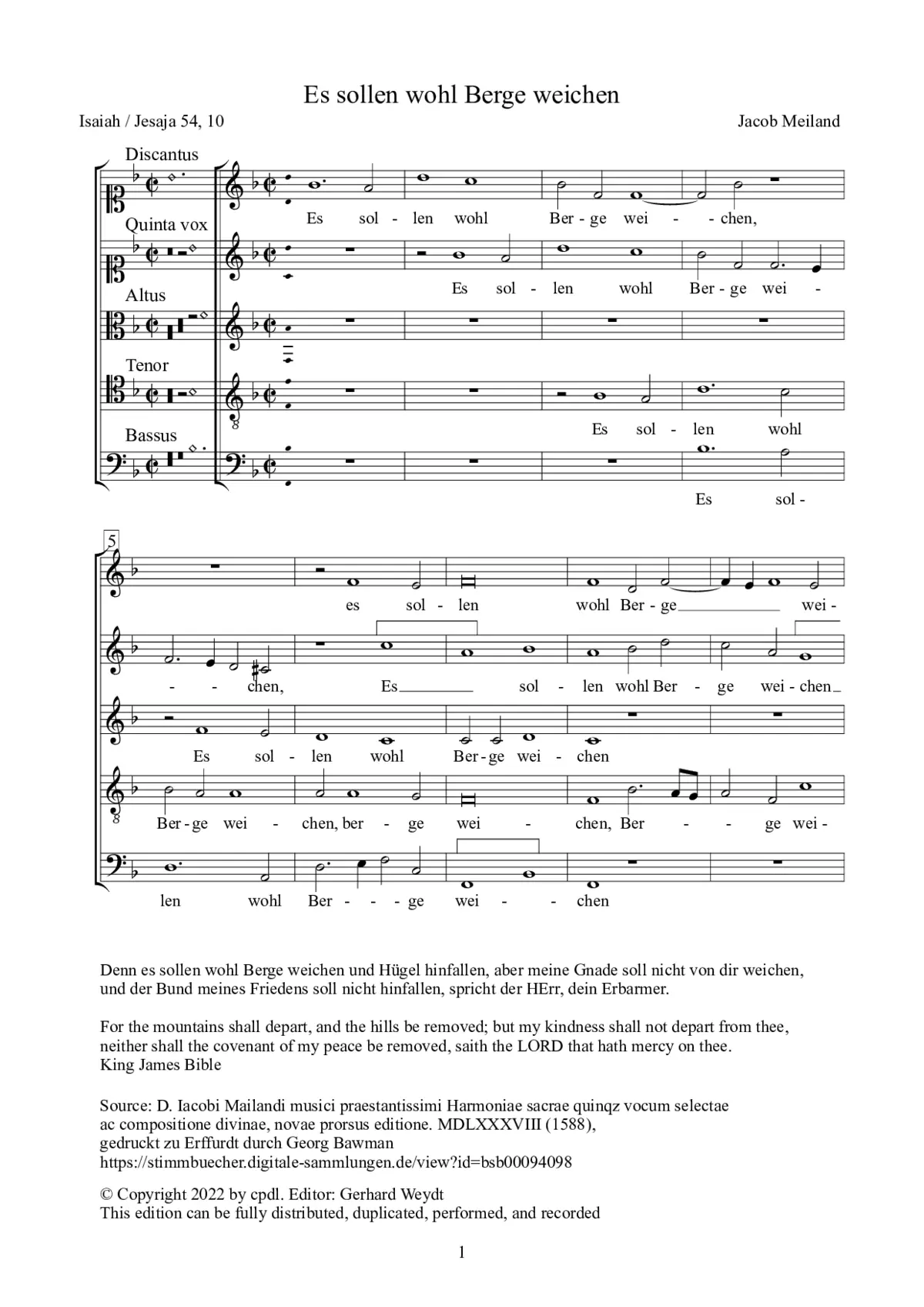 Es sollen wohl Berge weichen - Page 1