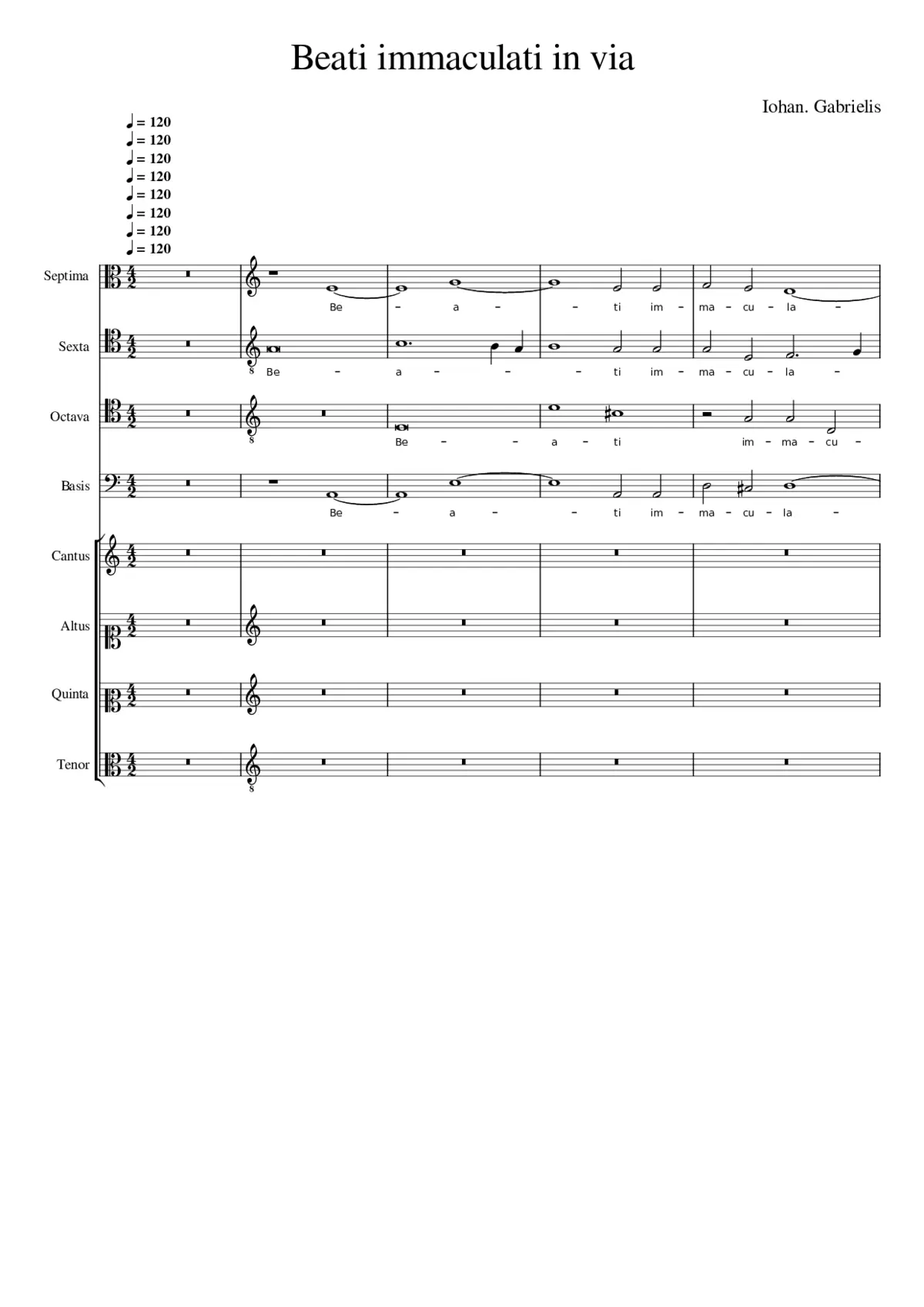 Beati immaculati in via - Page 1